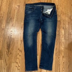 EUC G-Star RAW 3301 Deconstructed Slim Jean in Dark Blue Fade Wash